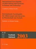 Cover for International Encyclopedia of Abbreviations in Science & Technology Yearbook 2003