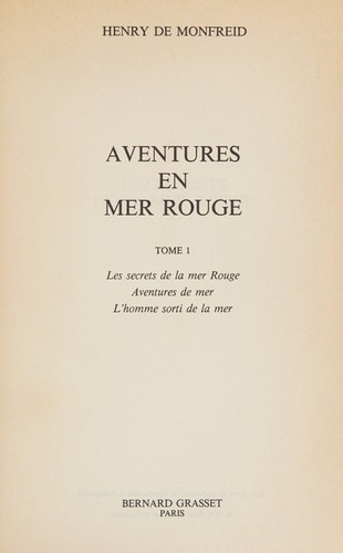 Cover for Aventures en mer Rouge