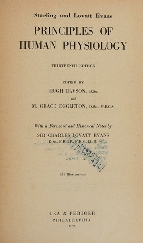 Cover for Principles of human physiology;