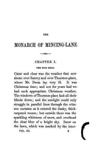 Cover for Monarch of Mincing Lane.