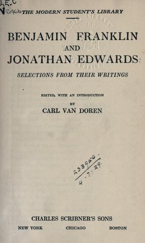 Cover for Benjamin Franklin and Jonathan Edwards