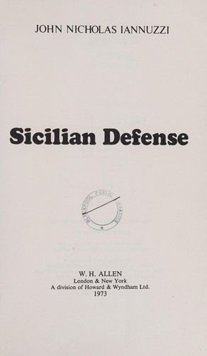 Cover for Sicilian defense