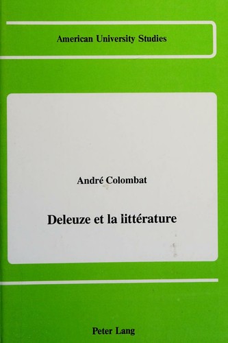 Cover for Deleuze et la littérature