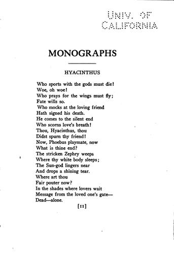 Cover for Monographs