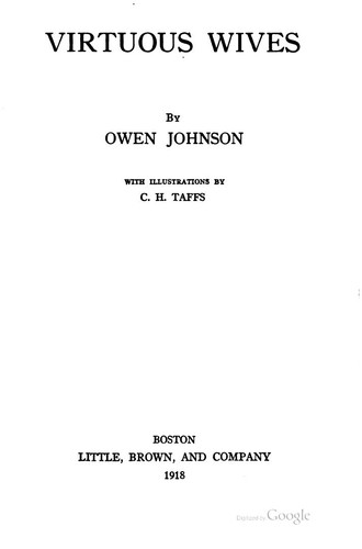 Cover for Virtuous Wives: By Owen Johnson