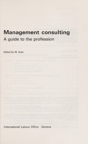 Cover for Management consulting