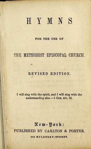 Cover for Hymns for the use of the Methodist Episcopal Church