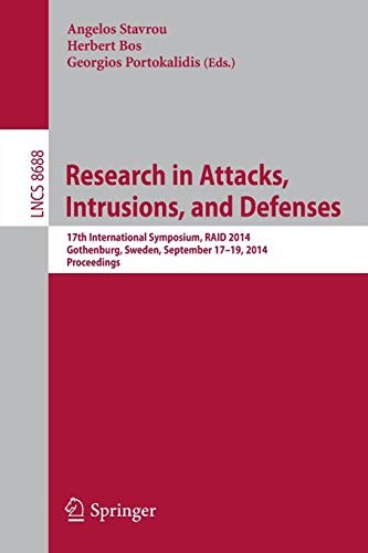 Cover for Research in Attacks, Intrusions and Defenses