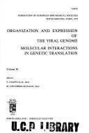 Cover for Organization and expression of the viral genome ; Molecular interactions in genetic translation