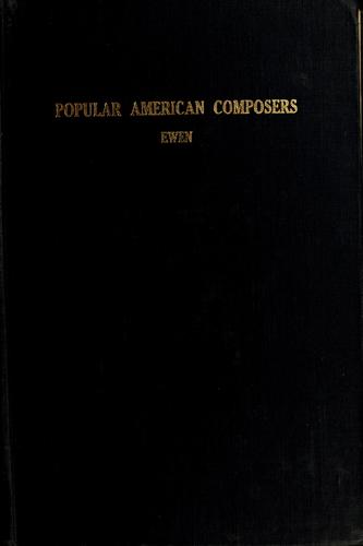 Cover for Popular American composers from Revolutionary times to the present