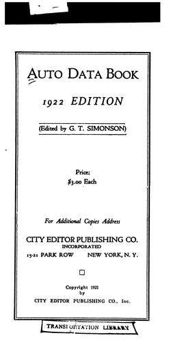 Cover for Auto Data Book
