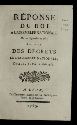 Cover for Re ponse