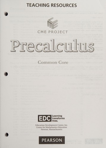 Cover for Precalculus Common Core Teaching Resources [CME Project]