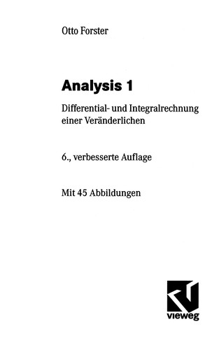 Cover for Analysis 1
