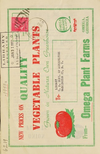 Cover for New prices on quality vegetable plants