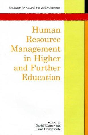 Cover for Human resource management in higher and further education