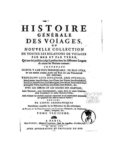 Cover for Histoire générale des voyages, ou, Nouvelle collection de toutes les relations de voyages par ...
