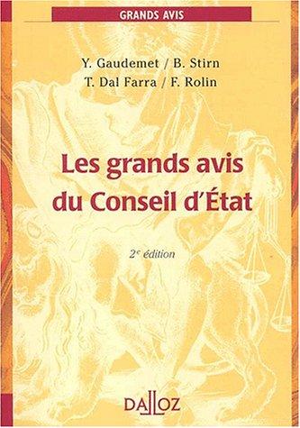 Cover for Les Grands Avis du Conseil d'État, 2e édition