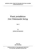 Cover for Finsk jurisdiktion över främmande fartyg