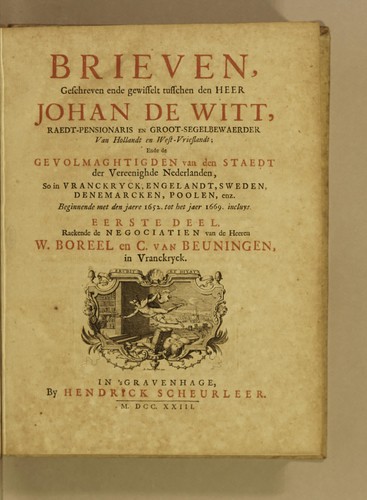 Cover for Brieven, geschreven ende gewisselt tusschen