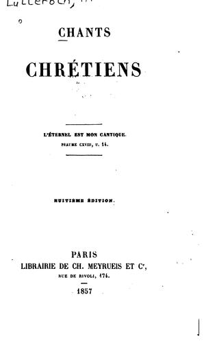 Cover for Chants chrétiens