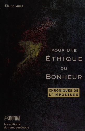 Cover for Pour une éthique du bonheur