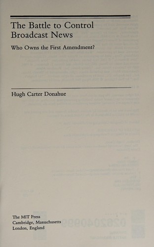 Cover for Battle to Control Broadcast News