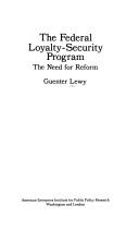 Cover for The federal loyalty-security program