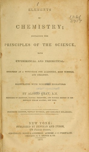 Cover for Elements of chemistry