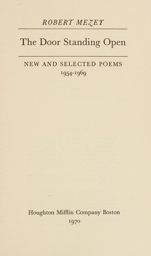 Cover for The door standing open