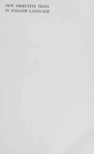 Cover for New Objective Tests in English Language