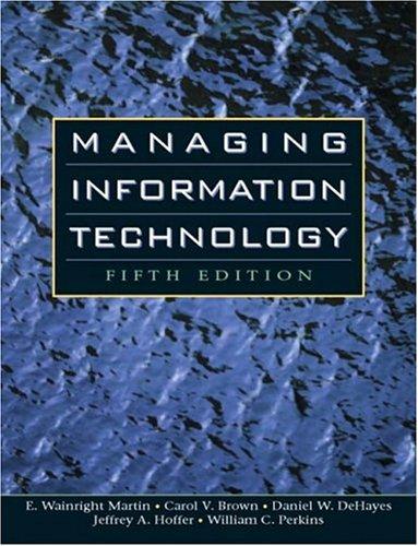 Cover for Managing Information Technology (5th Edition)