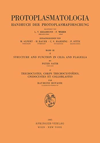 Cover for Structure and Function in Cilia and Flagella. - Trichocystes, Corps trichocystoides, Cuidocystes et Colloblastes