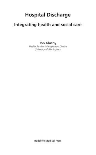 Cover for Hospital discharge