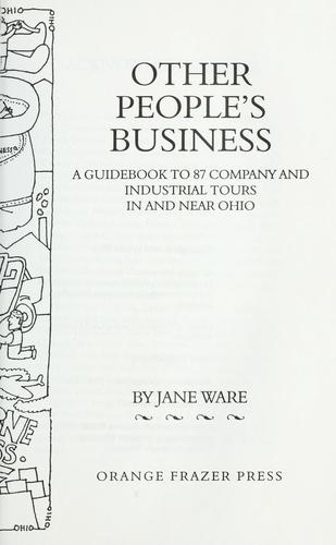 Cover for Other people's business