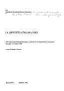 Cover for La Linguistica italiana, oggi