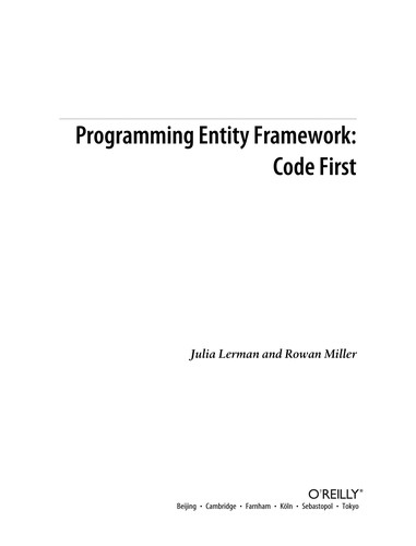 Cover for Programming entity framework