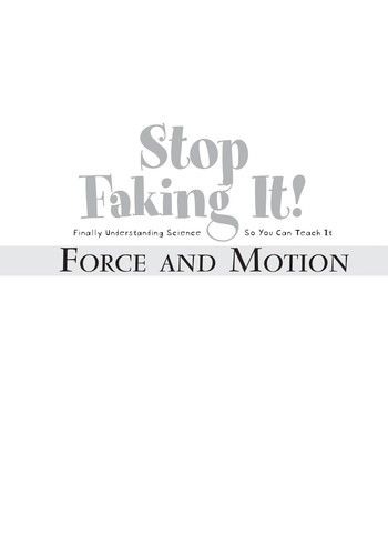 Cover for Force and motion