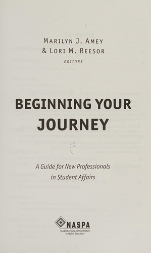 Cover for Beginning your journey
