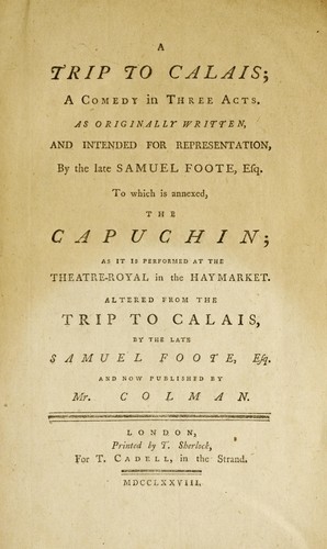 Cover for A trip to Calais