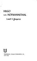 Cover for Hugo von Hofmannsthal