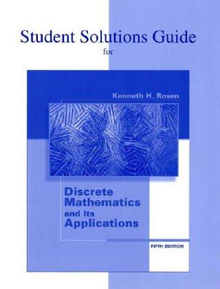 Cover for Student's Solutions Guide for use with Discrete Mathematics and Its Applications