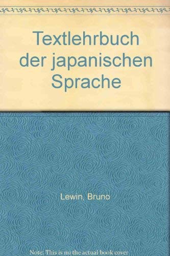 Cover for Textlehrbuch der japanischen Sprache
