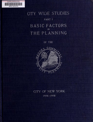Cover for City-wide studies
