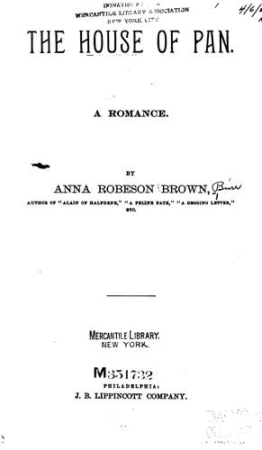 Cover for The House of Pan: A Romance