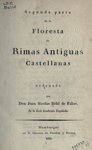Cover for Floresta de rimas antiquas castellanas