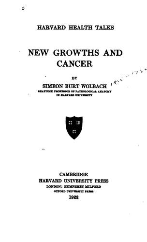 Cover for New growths and cancer