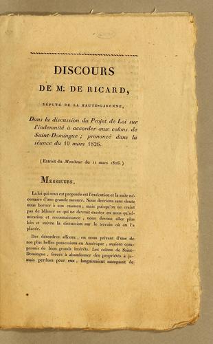 Cover for Discours