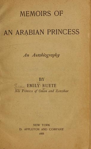Cover for Memoirs of an Arabian princess
