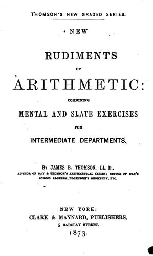 Cover for New rudiments of arithmetic
